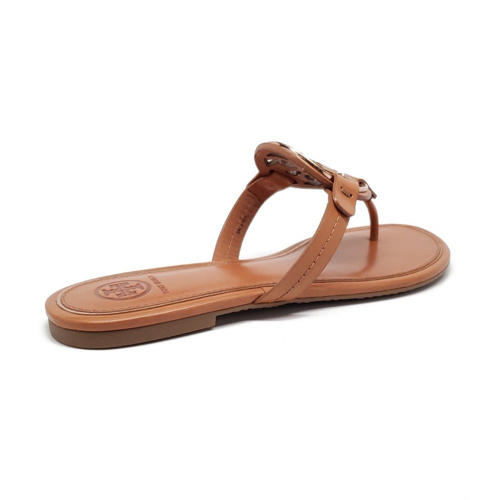 Tory Burch Metal Miller Leather Sandals in Tan - Picture 5 of 9